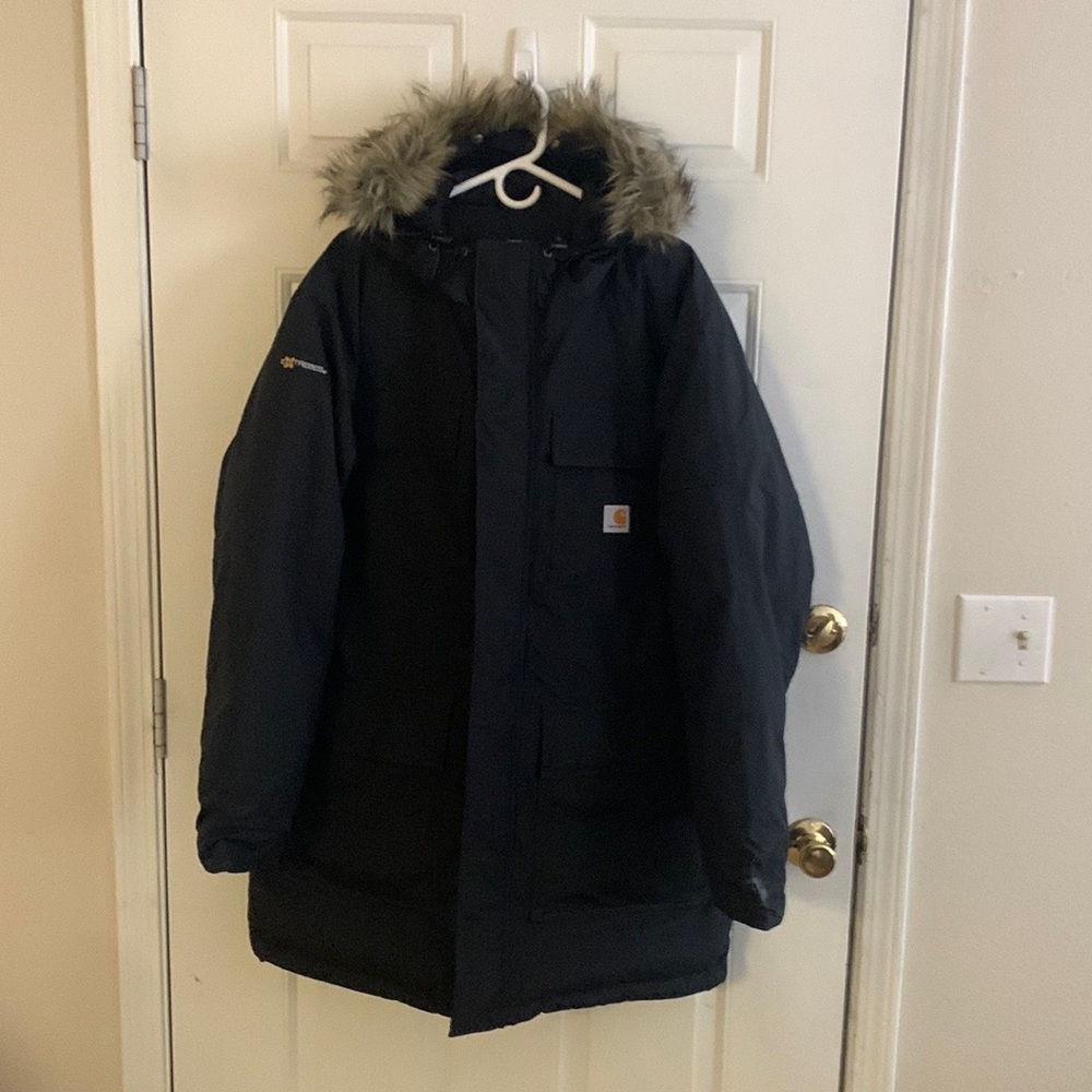 Black Snorkel Down Carhartt parka xl